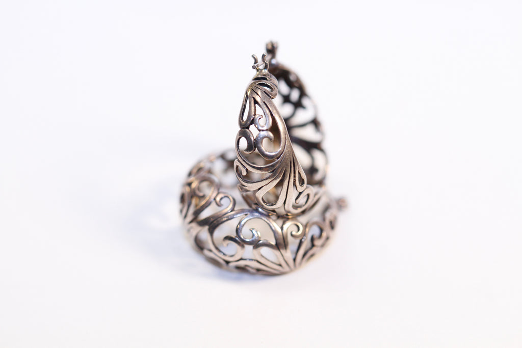 stl filigree hoop - e004