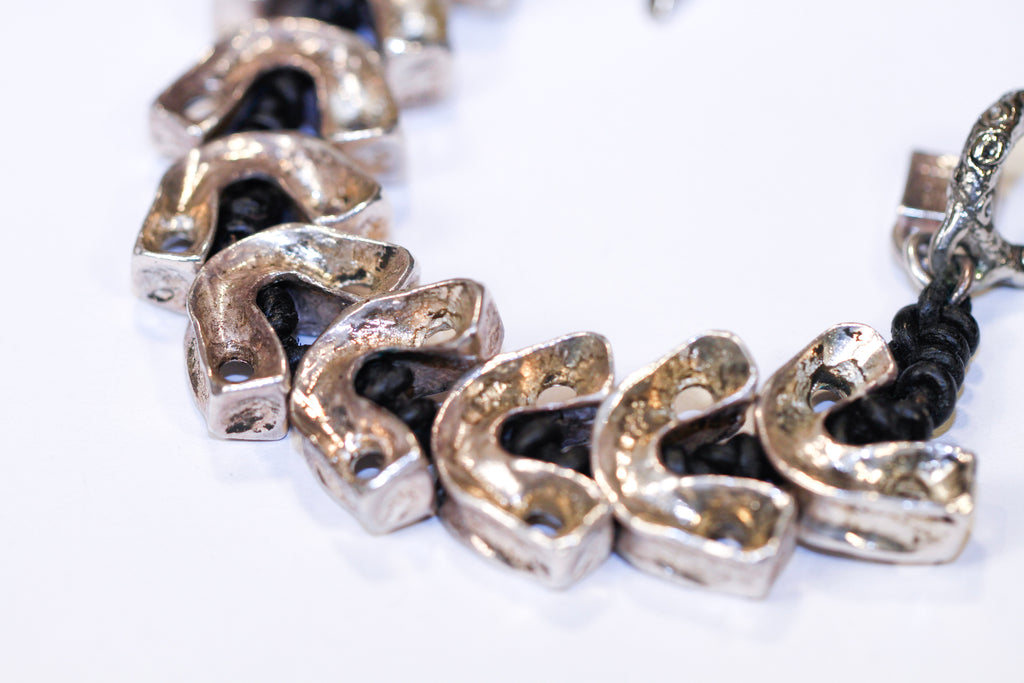 alexis lahellec paris silver gilt & leather - b013