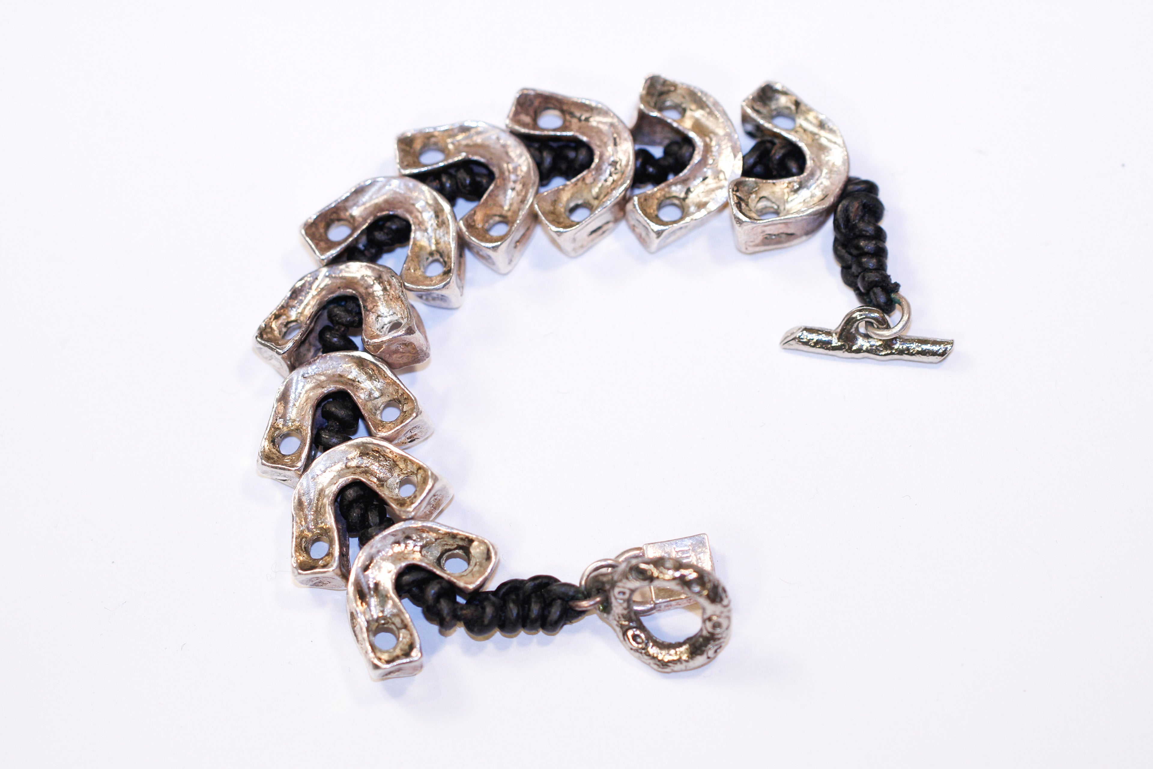 alexis lahellec paris silver gilt & leather - b013