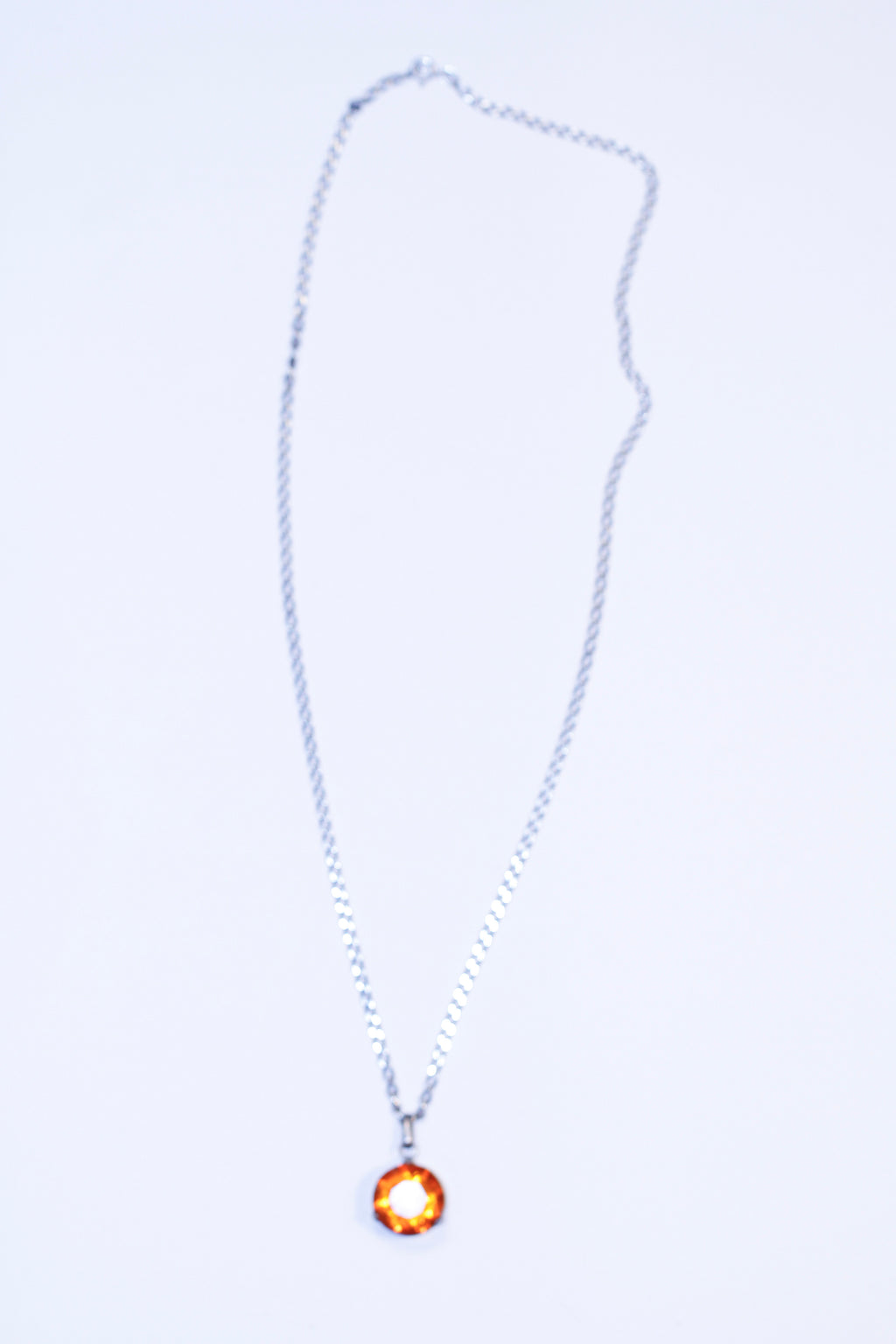 golden citrine pendant necklace - n031