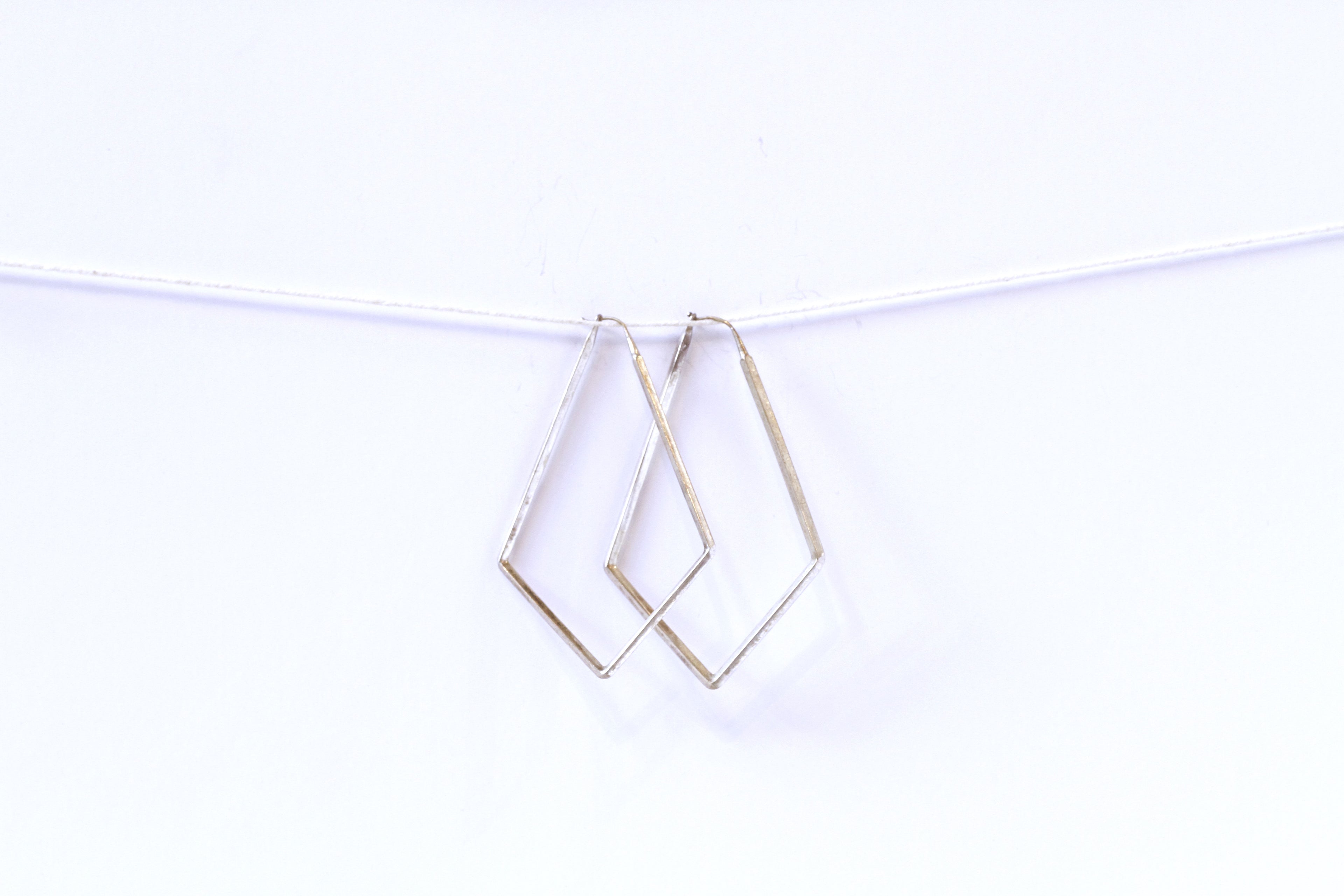 diamond tear earrings - E010
