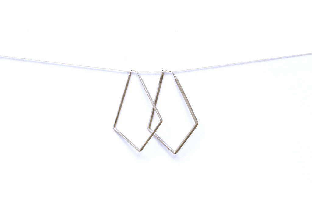 diamond tear earrings - E010