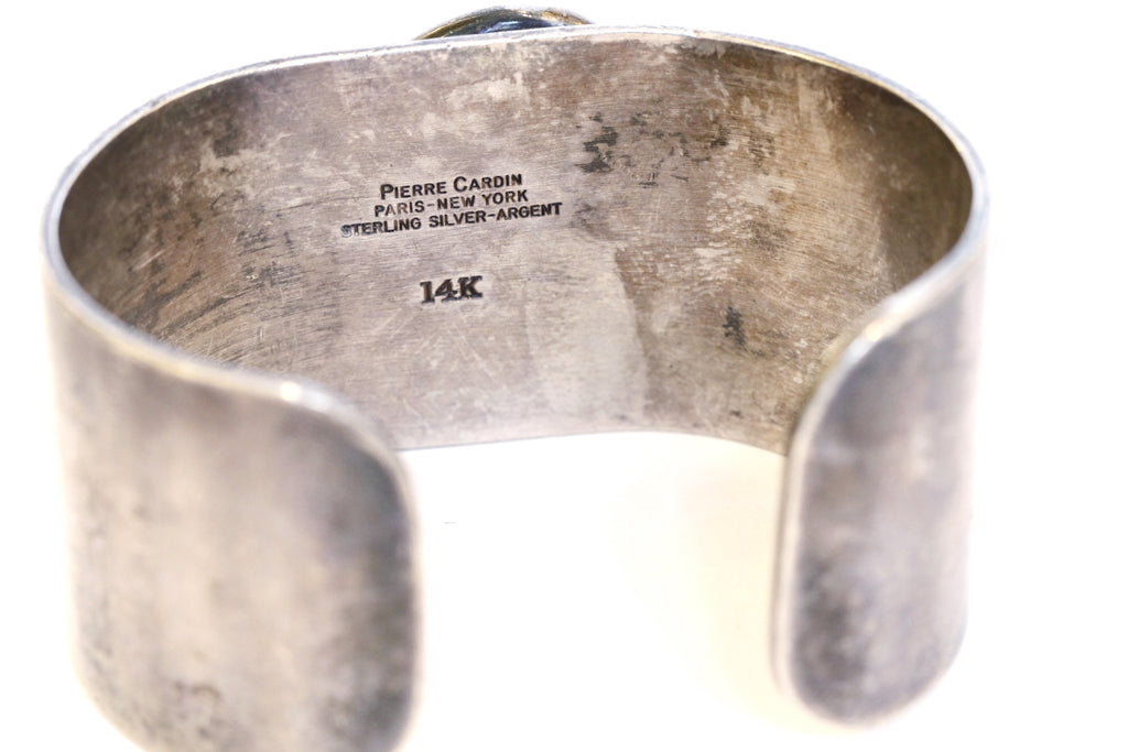 14k gold ball pierre cardin cuff - B002