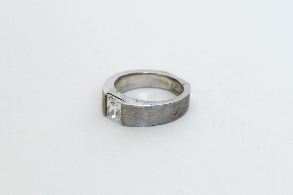 brushed silver inlay - r032