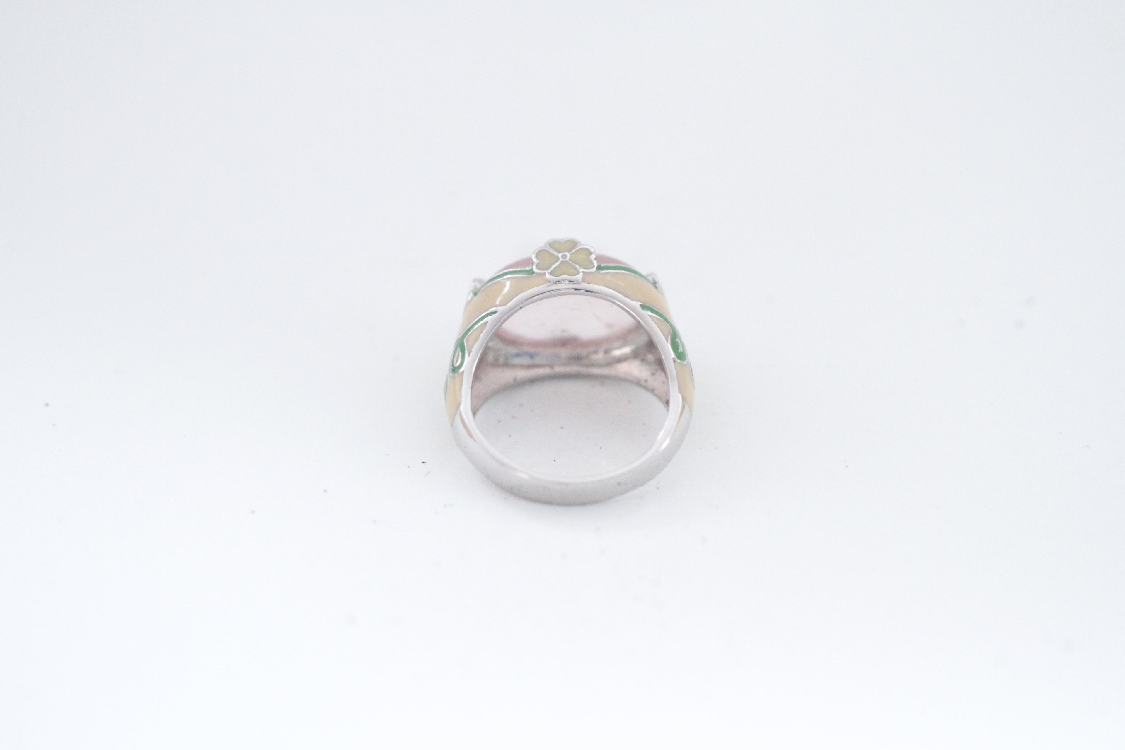 rose quartz in enamel - r049