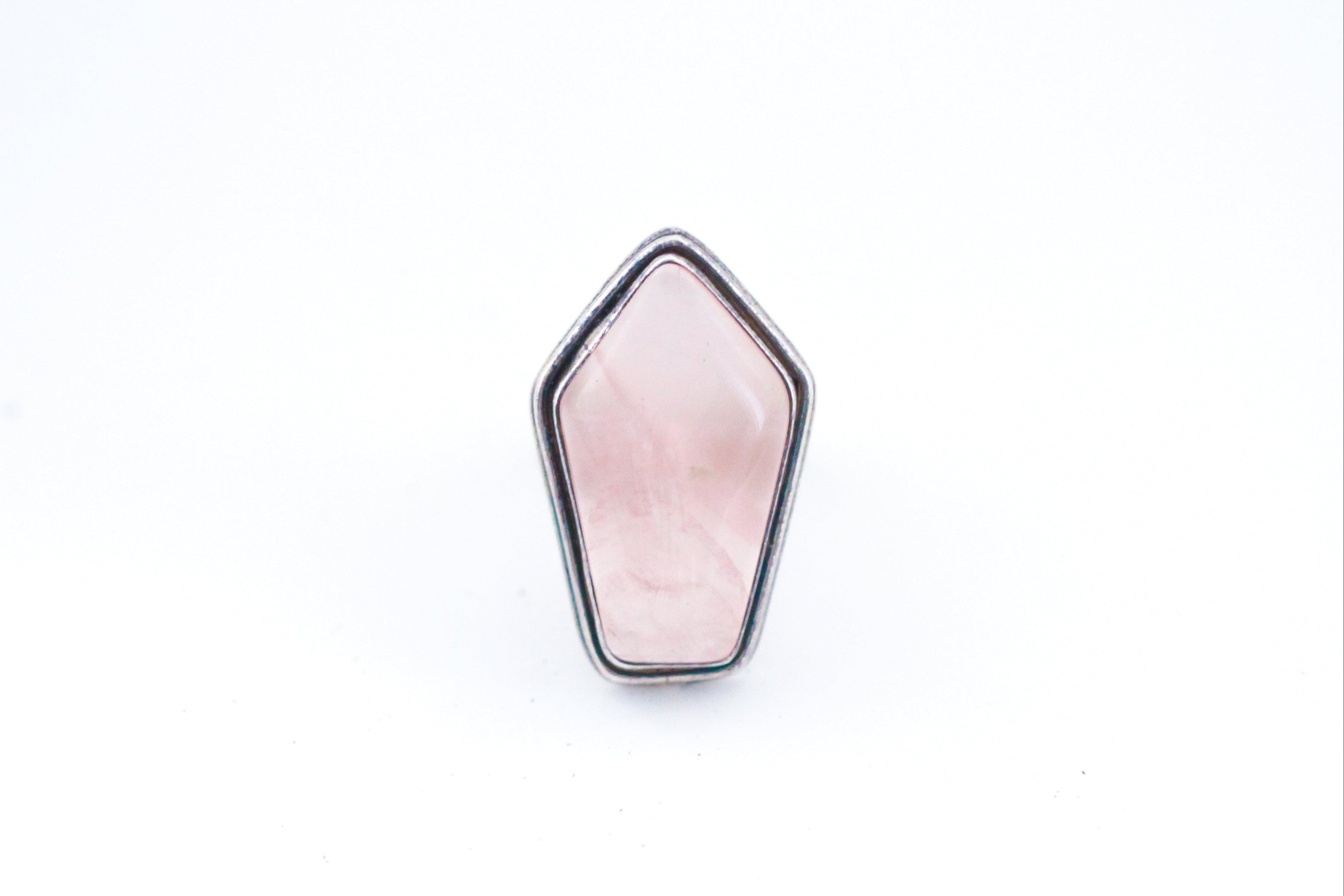 pink quartz coffin - r081