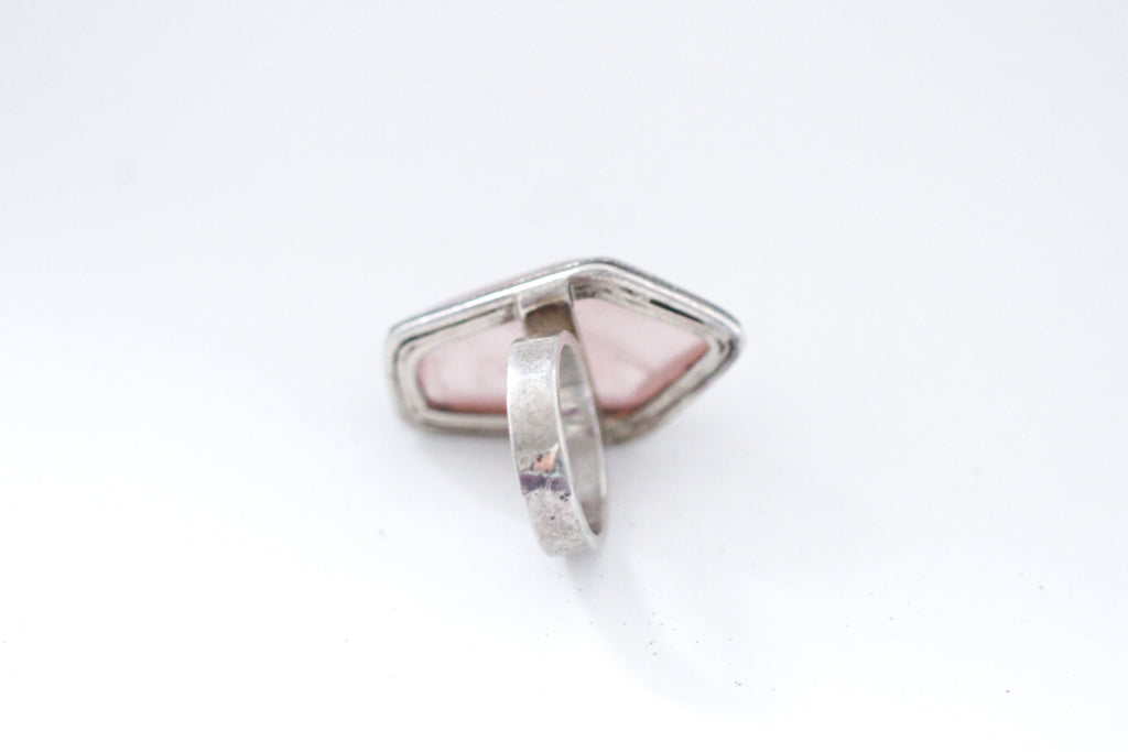 pink quartz coffin - r081